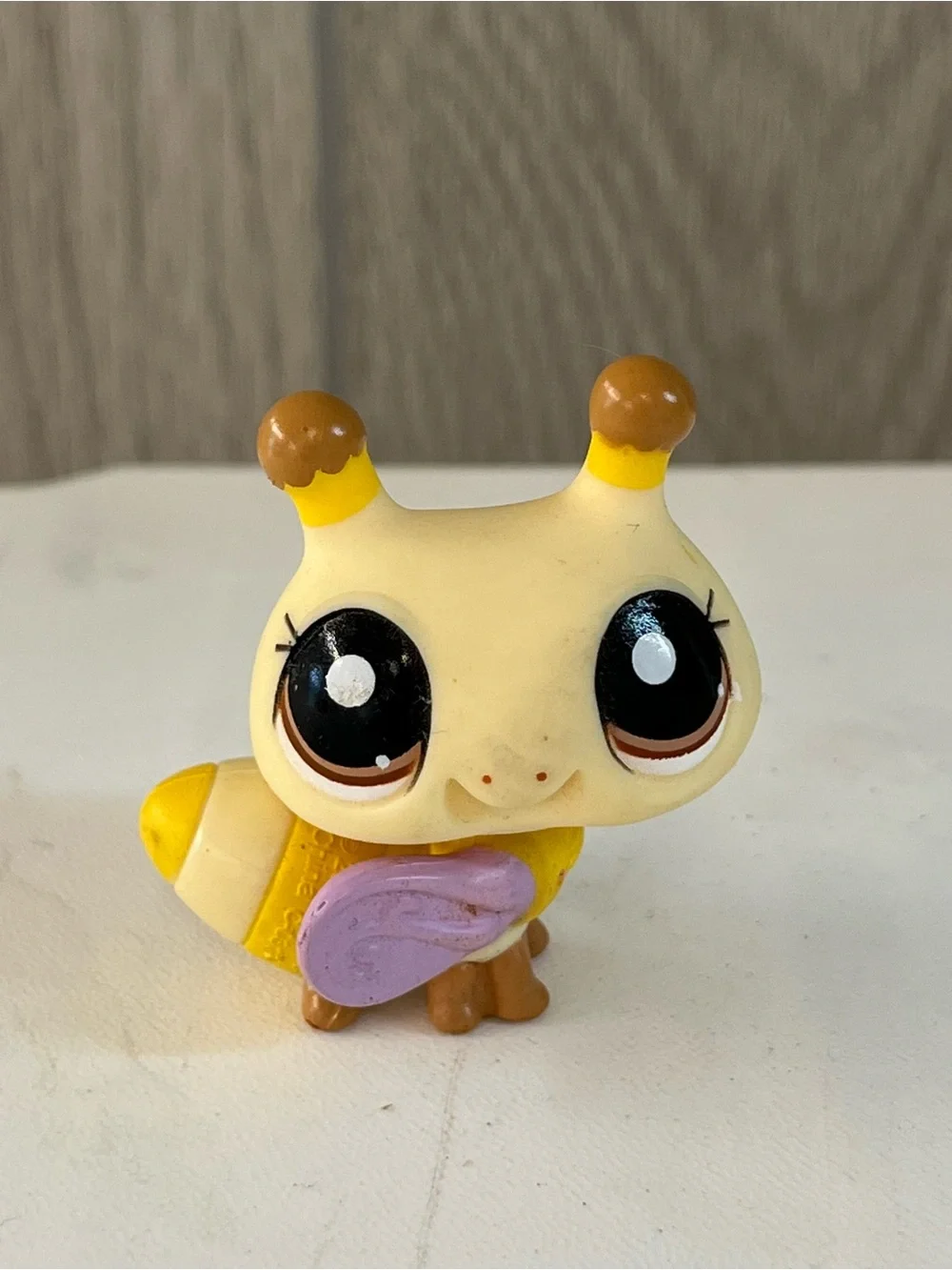 Littlest Pet Shop #1987 Bumblebee Cream Yellow Brown Bee LPS Spring Pets